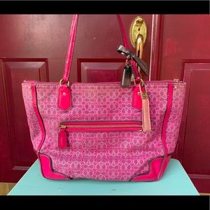 Pink and Purple Coach Purse